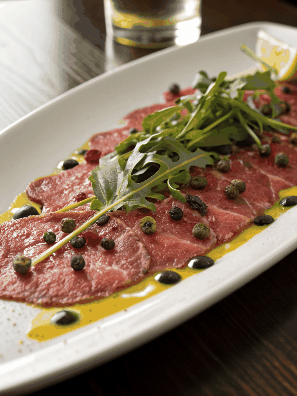 Beef carpaccio with truffle and parmesan