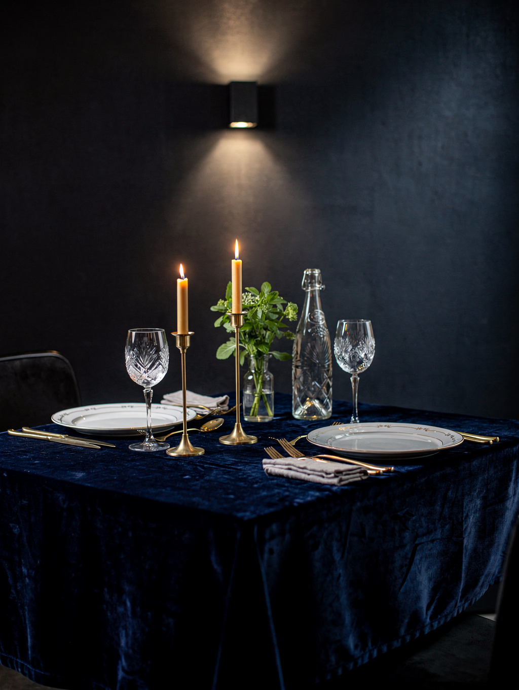 Cozy private dining alcove with soft lighting